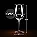 Qurio wine glasses,set of 2-22 oz- Lead Free-Standard Red/White Wine Glass-Made from 100% Lead Free Premium Crystal Glass-Hand Blown Crystal Wine Glass