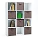 Home-Complete Storage Cubes-6-Piece Set Fabric Foldable Container Bins for Home, Office, Nursery-Organize Toys, Books, Clothes and More, Brown