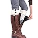 Coromose 2015 Jacquard Knitted Cuffs Toppers Liner Boot Leg Warmers Socks (New-White)