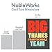 NobleWorks - Coach Thank You Greeting Card with Envelope Group, Coworker, Gang (Big 8.5 x 11 Inch) Big Thanks From The TeamJ6884TYG-US