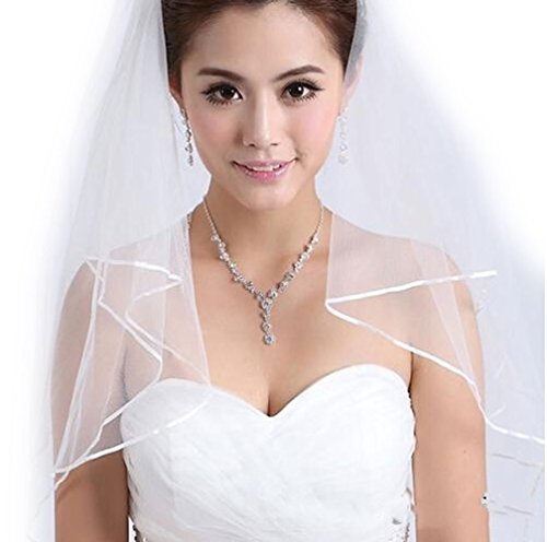 Botong White Ivory Bridal Veils with Comb Wedding Accessories (one size, ivory)
