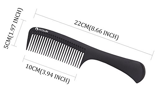 HYOUJIN616 Black Carbon Detangling Hair Brush, Paddle Hair Comb, Care Handgrip Comb-Best Styling Comb for Long, Wet or Curly Hair-Improve Blood Circulation, Reduce Hair Loss and Dandruff - Thumbnail 7