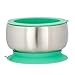 Avanchy Baby Feeding Stainless Steel Spill Proof Stay Put Suction Bowl + Air Tight Lid - Great Baby Gift Set (Green) primary