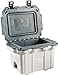 Pelican 30QT Elite Cooler (White/Grey) | 22 Can Capacity with Ice | 6 Day Ice Retention | Built-in Cup Holders & Bottle Opener | Guaranteed for Life