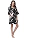 Luvrobes Women's Kimono Robe Pockets, Peacock Design, Short
