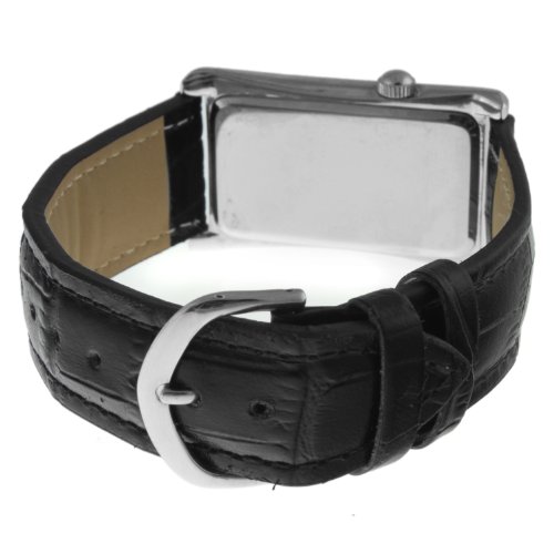 Peugeot Vintage 2038S Unisex Contoured Dial Black Leather Doctors Nurse Watch