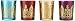 Kate Aspen Indian Jewel Henna Glass Votives, Tealight Candle Holders, Wedding Decorations/Favors,  Assorted Colors (Set of 4) (20177NA)
