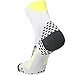 Pure Athlete Running Socks – Anti-Blister Quarter Length Sport Socks – Dot Padding Technology (White/Grey, Large)