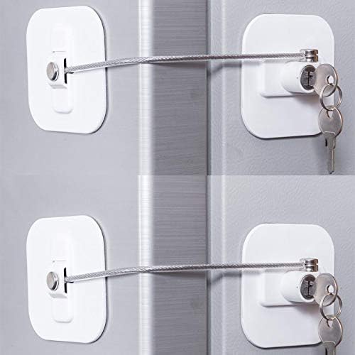 Refrigerator Locks,Fridge Lock,Freezer Lock with Key for Child Safety