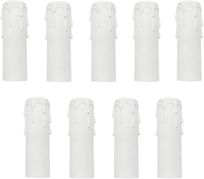 9 Pack Candle Drips Sleeves, Chandelier Socket Cover Plastic Covers