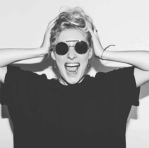 Ibeauti Retro Round Steampunk Sunglasses Side Shield Goggles Gothic Sunglasses (Silver)