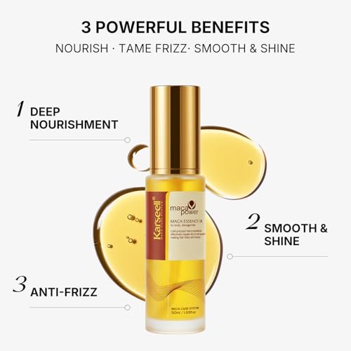 Karseell Hair Oil Moroccan Argan Oil for Hair & Skin, Cold Pressed Argan Oil Hair Oil for Dry Damaged Hair All Hair Types 50ml