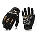 Vgo 3Pairs High Dexterity Medium Duty Mechanic Glove,Rigger Glove(Anti-vibration,Anti-abrasion,Touchscreen,Size L, Black, SL8851)