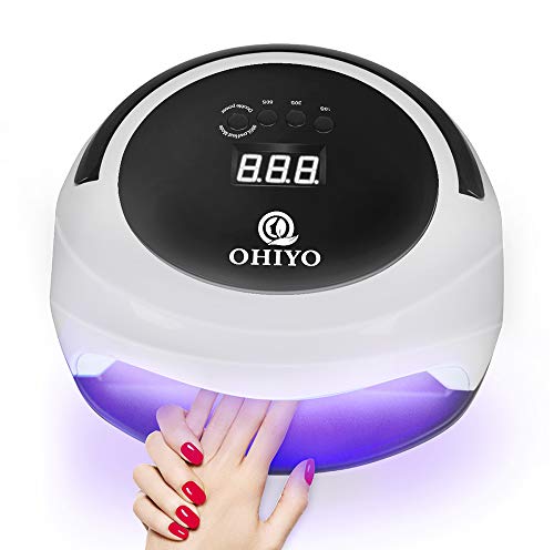 OHIYO Nail Dryer, UV Nail Lamp 75W Led Nail Curing Lamp, Nail Polish Dryer LED Curing Light UV Lamp for Gel Nails 4Timer Setting, Memory Function For Manicure Gel Nail Polish, Fingernail & Toenail - Thumbnail 7