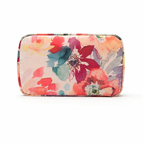 Mini Makeup Bag, Portable Beauty Travel Cosmetic Case Toiletry Bag Waterproof Organizer Holder (Pink)