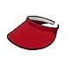 Women's Brushed Cotton Clip-On Visor-4129-RED-BLK