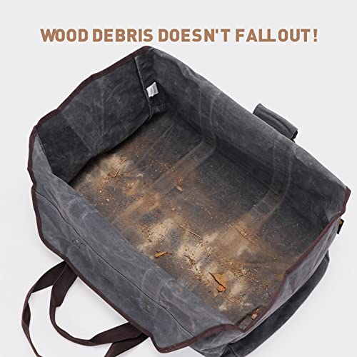 Northern Outback SUPERSIZED Firewood Log Carrier 16oz Canvas Wood Tote! - Best For Fireplaces - Wood Stoves - N4 Free Image Download