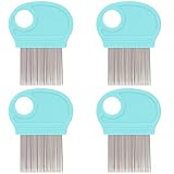 4 Pack Lice Combs, Nit Remover with Metal Teeth and