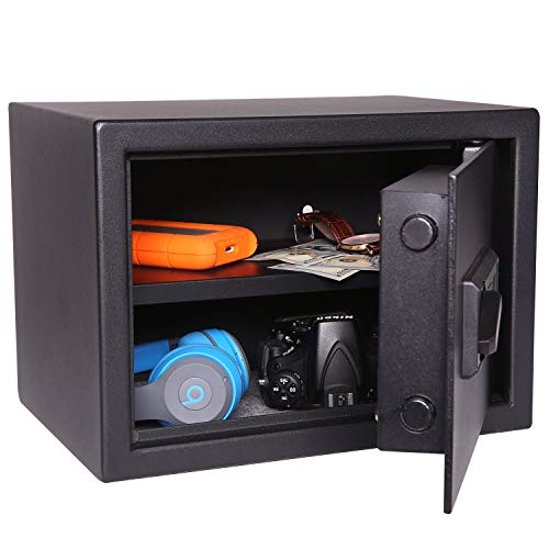 Ivation Home Safe Biometric Digital - 9.8" x 13.7" x 9.8" Home Security Box With Fingerprint Lock, Backup Keys & Mounting Kit (Renewed) - Thumbnail 2