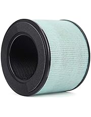 Purificatore d'Aria Casa Ultra Silent 24-48dB CADR 90-110m³/h 99,97% Filtrazione 3 Punti - Prefiltro/Filtro HEPA/Carbone Attivo - LED Lampada Ambience, Filtro Polvere Particelle Polline Batteri Odore