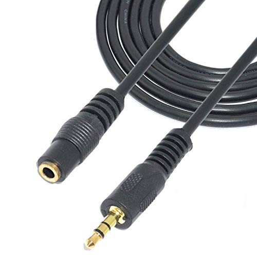 RiaTech Gold Plated 3.5mm Stereo Audio Male to Female Jack Extension Cable (5m-500cm)