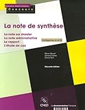 la note de synthèse ; catégories a et b by 