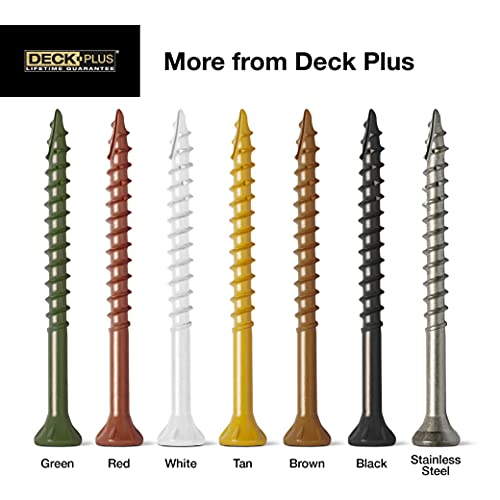 Deck Plus Deck Screws, 10 x 3" Self Drilling Screws, Green, 5 lb Box
