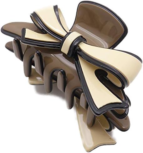 リボン ミニ バンスクリップ ヘアクリップ ヘアアクセサリー 小さめ 小 髪留め クリップ 人気 国内送料無料 丈夫 髪飾り Beブラウン Rh1456 アセチ