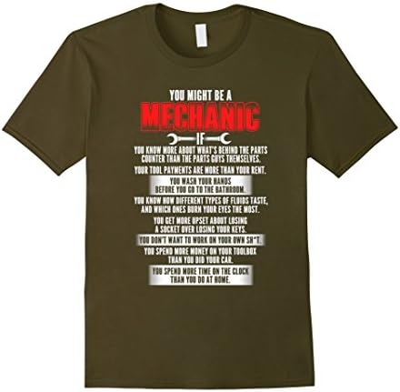 Men's Mechanic shirt You might be a Mechanic 2XL Olive