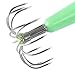 FLAMEER 4pcs Shrimp Prawn Fishing Lures Squid Jigs Hooks Freshwater Saltwater Bait
