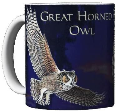 WILD COTTON Great Horned Owl 11 Ounce Ceramic Coffee Mug (WC232M)
