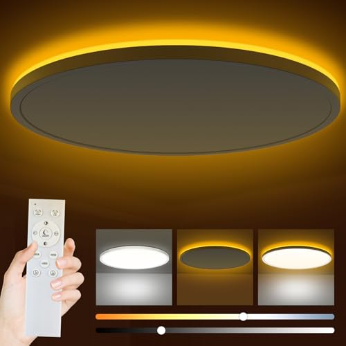 LED Deckenleuchte, 36W Deckenlampe mit 1800K Nachtlicht Amber 39cm, Weiß