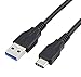 High Speed USB Data Sync Power Charger Charging Cord Cable for GoPro Hero 5 Session Black HD Camera (Black)