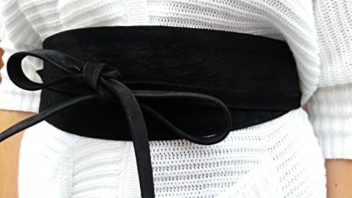Handmade VIKTOR SABO OBI BLACK Suede For Waistline Up To 22"/55.9 cm XS