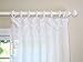 White Wood Pole Curtain Rod Ball Finials-1 Pair
