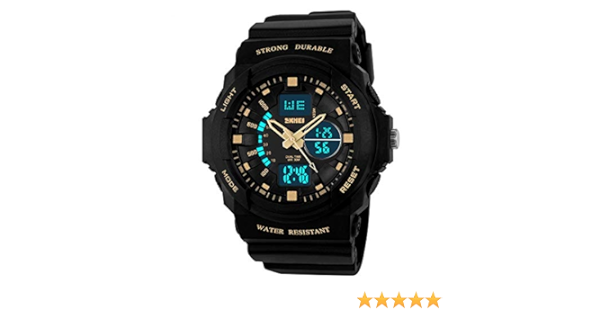 SKMEI Analog-Digital Japanese-quartz 50M Waterproof Multi-functional Sports  Watch - 0955, Gold: Buy Online at Best Price in Egypt - Souq is now  Amazon.eg