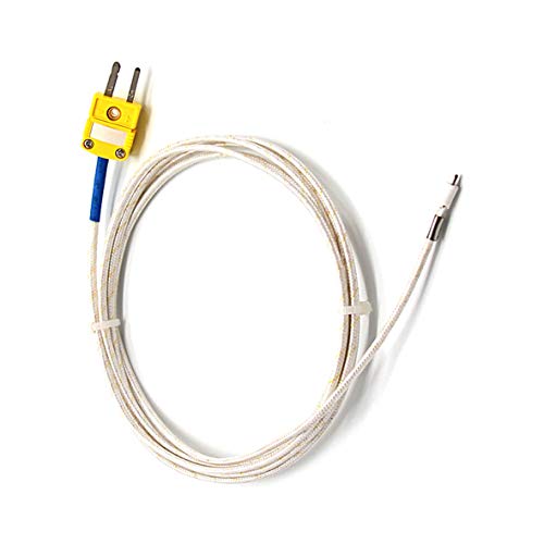 T-PRO K-Type Thermocouple Wire for Very High Temperature(0-1000℃) Fiberglass (1M Wire)