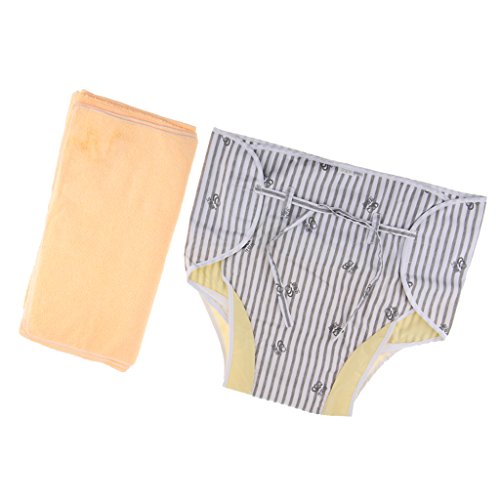 MagiDeal Heavy Absorbency Brief, Disposable Adult Elderly Incontinence Underwear Diaper Nappy Panty Pants - L