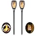Solar Torch Light with Flickering Flame,Fire Effect Lantern,Dancing Flame,Solar Garden Light, Dust to Dawn,Outdoor Waterproof Garden Decoration, Solar Powered Stick Light ZKEE(Set of 2)