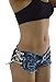 Soojun Women's Low Rise Lace Up Cheeky Mini Denim Shorts Clubwear, US 6-8, 2 Blue