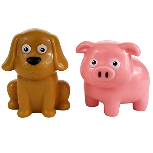 (12Piece) Farm Animal Bath Bucket Toys Features Cow, Chicken, Pig And