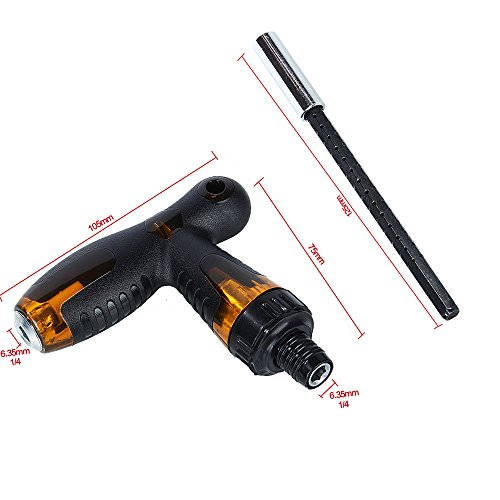 Tonsiki 13 Pieces Set Telescopic Ratcheting T Handle + 5 Inch Length Drill Bit Extension + 3 Inch Length Torx Security Head Screwdriver Drill Bit