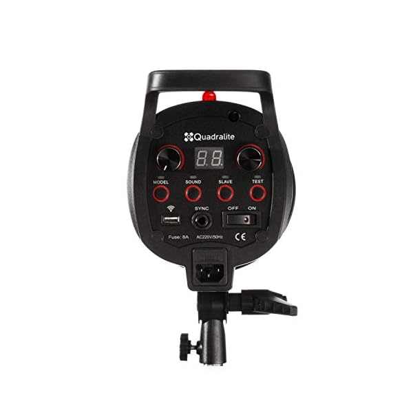 Quadralite Pulse Pro 600 Studioblitz, Monoblock HSS Leistung 600 WS * Blitzdauer: 1/5000-1/800s * Leitzahl 76 m * 5600… – Bild 8