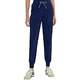 Kitmaz Medical Scrub Pants for Women — Mid Rise Jogger Pants with Yoga Waistband, 4-Way Stretch, Anti-Wrinkle & 8 Pockets