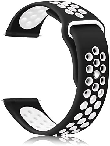 For Fitbit blaze bands Silicone ,Fitbit Blaze Accessory Band Sport Replacement Strap for Fitbit Blaze Smart Fitness Watch (black/white)