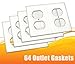 64 Pack Electrical Outlet Gasket Covers, Draft Stopper Foam Insulator Gaskets