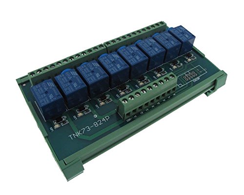 8 Channel 24VDC Relay Board PLC DIN Rail Mounting NPN