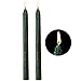 YIH 100% Pure Beeswax Handmade Taper Candles (Avocado Green) - 10 Inch Smokeless Dripless Pair - Natural Subtle Honey Smell 。