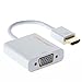 CableCreation HDMI to VGA Adapter, HDMI Male to VGA Female Converter, for PC Laptop Notebook HD DVD and More, White Color