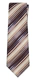 Marquis Men's Brown Stripes 3 1/4 Tie & Hanky Set TH100-024